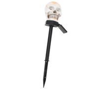 Srliya Luci Solari da Giardino con Teschio per la Festa di Halloween Decorazione Unica del Percorso di Controllo Intelligente Resina da 1 unità