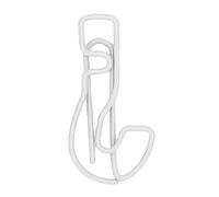 Srliya Marco Interrogativo a Forma di 100 Pezzi a Forma di Punto Interrogativo Clip di Carta Mini Bookmarks Bulk Bramks con Materiale Scolastico Trasparente (Bianco)