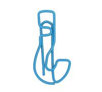 Srliya Marco Interrogativo a Forma di 100 Pezzi a Forma di Punto Interrogativo Clip di Carta Mini Bookmarks Bulk Bramks con Materiale Scolastico Trasparente (Blu)