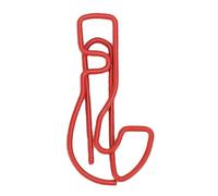 Srliya Marco Interrogativo a Forma di 100 Pezzi a Forma di Punto Interrogativo Clip di Carta Mini Bookmarks Bulk Bramks con Materiale Scolastico Trasparente (Rosso)