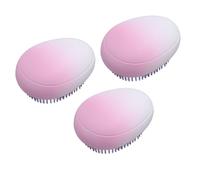 Srliya Mini Spazzola per Capelli Districante per Uso Asciutto e Bagnato Pettine Piccolo Viaggio, Spazzola Antigroviglio Portatile 3 Pezzi con Funzione di Massaggio, Viola Sfumato