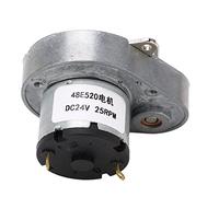 Srliya Motoriduttore DC Motore Elettrico con Aumento Lento della Temperatura Lunga Durata, Bobina in Ottone Ad Alta Efficienza 48E520 per Hobbisti di Robotica (25 giri/min)