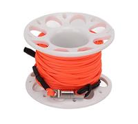 Srliya Mulinello con Bobina in Plastica Leggero da 15 M per Immersioni Subacquee su Relitti Arancione Fluorescente 1 unità