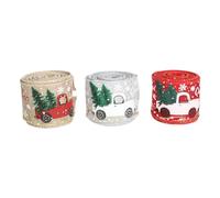 Srliya Nastro Natalizio 3 Rotoli Tela Imballaggio Artigianato Natalizio Artigianato Decorativo Fai Te, Flessibile, Robusto, Lussuoso al Tatto, Sfumatura, Progetti Fai Te, Decorazioni