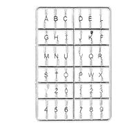 Srliya Numeri di Lettere Fai -da -te per le Interazioni Familiari, Decorazione di Artigianato di Plastica, Adatto All'apprendimento Dell'alfabetizzazione dei Bambini, 10 X 6,5 Cm (Argento)