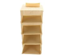Srliya Organizer per Armadio Pensile Resistente con Ripiani a Fondo | Tessuto Non Tessuto, Stoccaggio Verticale a 5 Livelli, Antipolvere per Asta da Guardaroba, 10,6x10,6x29,9 Pollici