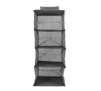 Srliya Organizer per Armadio Pensile Resistente con Ripiani a Fondo | Tessuto Non Tessuto, Stoccaggio Verticale a 5 Livelli, Antipolvere per Asta da Guardaroba, 10,6x10,6x29,9 Pollici