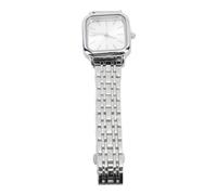Srliya Orologio Al Quarzo da Donna, Cinturino in Acciaio Legato, Elegante Orologio da Polso Quadrato Impermeabile da Donna per la Vita Quotidiana (Argento)