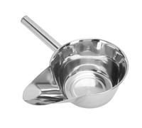 Srliya Paletta per Patatine Multiuso in Acciaio Inossidabile con Becco D'anatra per Catering, Chicchi di caffè 10,2x12,0 Pollici (Mano sinistra)