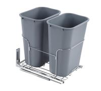 Srliya Pattumiera Doppia con Scomparto Estraibile, Contenitore per Rifiuti Cucina, Singolo, 35 L