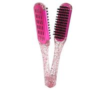 Srliya Pettine Lisciante per Capelli a Doppia Faccia, Pettine Lisciante per Capelli Morbidi, Spazzola Lisciante a Doppia Faccia, Strumento per lo Styling, Rosa Rossa