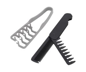Srliya Pettine per Texture Pettine per Styling Testurizzato Uomo per Texture per Uomo per Styling per Capelli Set 2 Pezzi Maniglia Antiscivolo Pieghevole e Fissa (Set per)