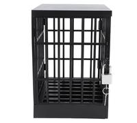Srliya Polcatura del Cellulare Cancella di Blocco della Prigione di Plastica Prison Prison Locking Cage per Fun Party Family Family (Tutto nero)