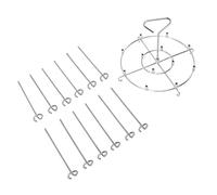 Srliya Porta Spiedini Verticali in Acciaio Inox per Friggitrice da 6 Litri, Supporto per Spiedini per Barbecue Sicuro e Durevole per Carne Tenera e Verdure Croccanti, Accessori per Friggitrice
