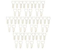 Srliya Portapenne in Metallo, Pratici Fermagli per Penne a Forma di Gatto per Notebook, Forte, Antiruggine, Confezione da 50, Portatile Leggero con Porta Promemoria per Documenti