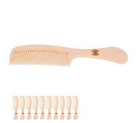 Srliya Previene la Statica Pettine a Denti Larghi 10 Pezzi con Impugnatura Ergonomica Pettine per Capelli Portatile per Uso Domestico All'aperto (Beige)