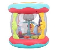 Srliya Proiettore Musicale Giocattolo con Luce Rotante, Puzzle Multifunzionale Tamburo a Mano per L'educazione Precoce con Musica Delicata e Design Leggero per Neonati e Bambini (Verde)