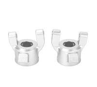 Srliya RC Crawler Car C Hub Carrier Lega di Alluminio Resistente Anteriore Posteriore Migliore stabilità di Arrampicata 2 unità (Argento)