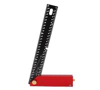 Srliya Righello Quadrato da Carpentiere Marcatura Regolabile Accurata per Hobbisti di Utensili per la Lavorazione del Legno Lega di Alluminio Metrico 300 Mm