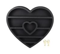 Srliya Scaffale per Esposizioni in Legno in, Scaffale Galleggiante a Parete del Cuore per la Camera da Letto del Soggiorno, Facile da Installare, Realizzato in Compensato Premium