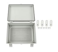 Srliya Scatola di Giunzione Impermeabile Esterna ABS Grigio 15,7 X 11,8 X 6,7 Pollici di Copertura Elettrica Isolata per Giardino