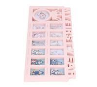 Srliya Set di Cornici per Foto per Bambini Robusta Cornice per Bambini di 12 Mesi Come Miglior Regalo per gli Sposi Plastica 15 X 7,3 X 0,6 Pollici (Rosa)