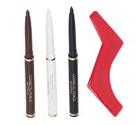 Srliya Set di Modelli per Barba Impermeabili e Resistenti Al Sudore Stencil Ergonomico per Matita per Barba per un Contorno Perfetto Strumento per Modellare la Minerale + ABS Rosso