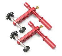 Srliya Set di Morsetti per Cani da Banco in Lega di Alluminio da 20 Mm con Cuscinetti Morbidi, di Serraggio Stabile, Rosso per Banco da Lavoro per la Lavorazione del Legno