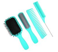 Srliya Set di Spazzole per Capelli a Paletta Spazzola per Styling Pettine a Denti Larghi per Capelli Lunghi Corti e Spessi Bagnati e Asciutti, Manico in Vernice in Gomma Antiscivolo (Colorato)