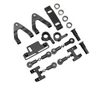 Srliya Set di Tazze dello Sterzo del Braccio Oscillante Superiore Inferiore in Metallo in Lega di Alluminio per Auto RC WPL D12, Adatto con Adattatore Esagonale, Cuscinetti, Supporti, (#2)