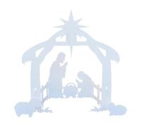 Srliya Set per Presepe di Natale, Presepe di Natale, Set per Presepe in Plastica Resistente alle Intemperie, Grande Decorazione per Presepe per Esterni (70CM*75CM)