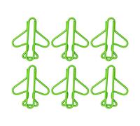 Srliya Simpatiche Graffette, Design a Forma di Aereo, 100 Pz (Verde) | Filo resistente, rivestito in plastica, portatile per scrapbooking e creazione di cartoline