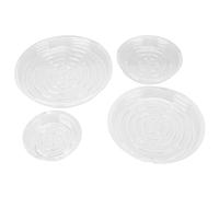 Srliya Sottovasi per Piante, Vassoio Raccogligocce per Piante da Fiori Trasparenti in Plastica Resistente, 20 Pezzi 6 Pollici 8 Pollici 10 Pollici 12 Pollici per Interni Ed Esterni con