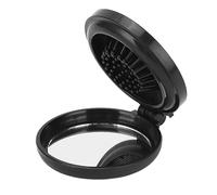 Srliya Spazzola per Specchio Pieghevole Portatile con Testina a Pettine Tondo per Massaggio del Cuoio Capelluto per lo Styling dei Capelli, per Capelli Ricci Lisci, Materiale ABS