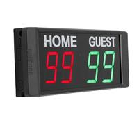 Srliya Tabellone Segnapunti Digitale da 1,5 Pollici 4 Cifre Rosso Verde Magnetico Segnapunti Elettronico con Telecomando per Giochi Sportivi (Spina Europea)