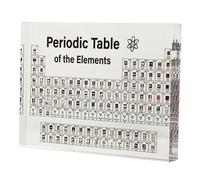 Srliya Tavola Periodica, Elementi Reali All'interno Dell'Acrilico, Tavola di Chimica Portatile e Durevole per Classe, Appassionati di Chimica, Materiale Acrilico