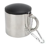 Srliya Tazza da caffè da Campeggio da 110 Ml con Conservazione del Calore | Acciaio inossidabile resistente, leggero e portatile, buona tenuta, ideale per avventure all\'aria aperta