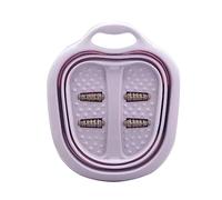 Srliya Vasca da Bagno per Immersione dei Piedi Vasca da Massaggio SPA Pieghevole Portatile per Alleviare i Dolori Muscolari, Uso Interno Ed Esterno, Elasticizzata 19,69x15,75x8,66 Pollici (Viola)