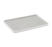 Srliya Vassoio di Scarico Elegante a Doppio Strato per, Piatto da tè, Frutta, Vassoio per Asciugatura, per Soggiorno Domestico, PP 12,2x6,89x0,91 Pollici