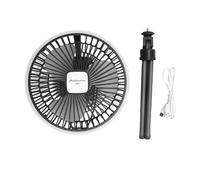 Srliya Ventilatore da Campeggio con Supporto per Treppiede e Ventola di Raffreddamento da Campeggio Portatile a Batteria Ricaricabile USB Leggera per Tenda da Esterno Domestica