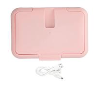 Srliya Wepe Wipe più Caldo, Riscaldatore Portatile USB per il Bambino a Temperatura Costante, Riscaldamento Uniforme, capacità di 80 Salviette, Rosa