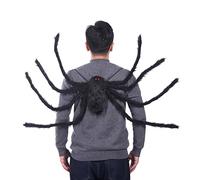Srliya Zaino per Costume da Ragno Gigante, Gambe Regolabili, 90 Cm 125 Cm | Tessuto Felpato, Supporto in Filo di Ferro, Design Pieghevole, Tracolla Flessibile, Contenitore per Caramelle, Decorazioni
