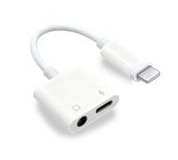 SRLWMYI Adattatore per cuffie Aux per iPhone, 2 in 1 Lightnning a jack da 3,5 mm, compatibile con iPhone 14/13/12/11/X/XS/XR/8