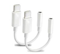 SRLWMYI Confezione da 2 adattatori per cuffie, jack a Lightnning da 3,5 mm, adattatore audio Aux compatibile con iPhone 14/13/12/11/XR/XS/X/8/7, supporta tutti i sistemi iOS