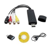 SRLWMYI Convertitore video audio USB VHS VCR Hi8 Mini DV Adattatore Cassette Audio Video USB Scheda di Cattura Trasferimento Digitale per Windows 11/10/8/7/XP/Vista, Compatibile con Windows e Mac