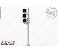 SRM 807 - H0 1:87 - Semaforo a segnale tripla vela quadra a 3 colori Rosso Giall