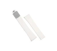 Srndsydak Cinturino for orologio in fluorogomma da 18mm 19mm 20mm 21mm 22mm adatto for Rolex Day-Date/Deepsea/Submariner(White,20mm)