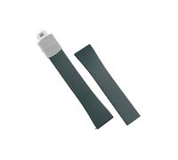 Srndsydak Cinturino for orologio in fluorogomma da 18mm 19mm 20mm 21mm 22mm adatto for Rolex Day-Date/Deepsea/Submariner(Green,19mm)