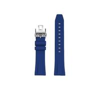 Srndsydak Cinturino for orologio in gomma 19mm 20mm 21mm 22mm adatto for Longines Conquest HydroConquest L3.781 642 742 782(Blue-silver B,19mm)