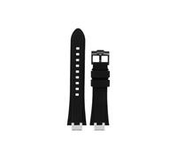 Srndsydak Cinturino for orologio in gomma siliconica adatto for Maurice Lacroix Aikon AI6008 6007 6038(Black-black pin buckle,For AI1018)